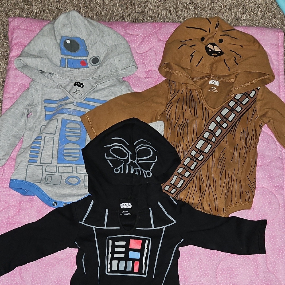 Star Wars Longsleeve Baby Bodysuit Trio